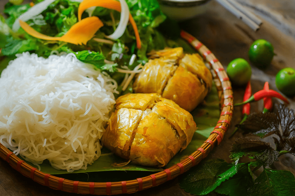 The filling combines succulent crab meat with pork, mushrooms, and glass noodles, creating a luxurious texture that melts in your mouth.